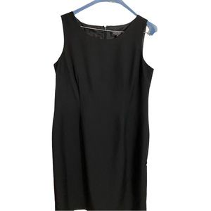 Kasper sleeveless black sheath dress size 16